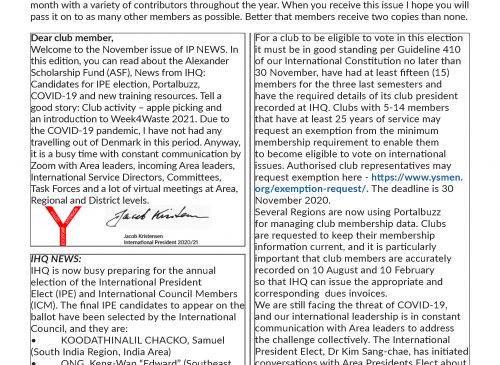 IP e-News – November 2020 IP e-News – November 2020